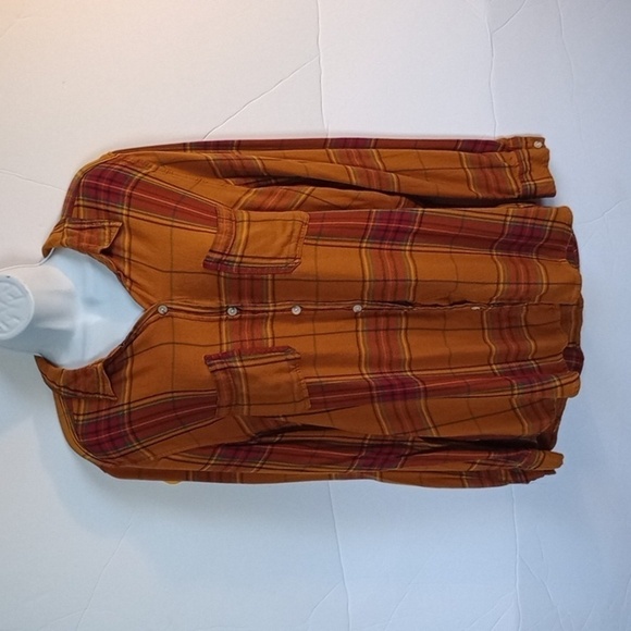 XXL - Mossimo - Mustard/Orange - Boyfriend Fit Flannel - Earth tones - Plaid - Picture 2 of 13